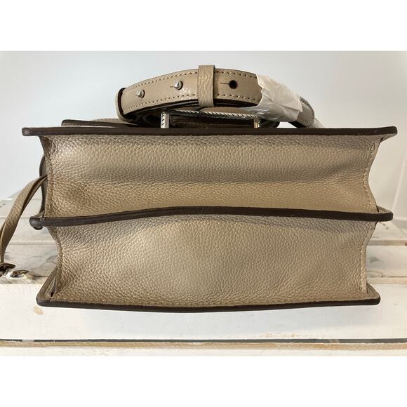 BRIGHTON ANIMAL PRINT BROWN GRAY LEATHER SMALLCROSSBODY BAG - Picture 7 of 16